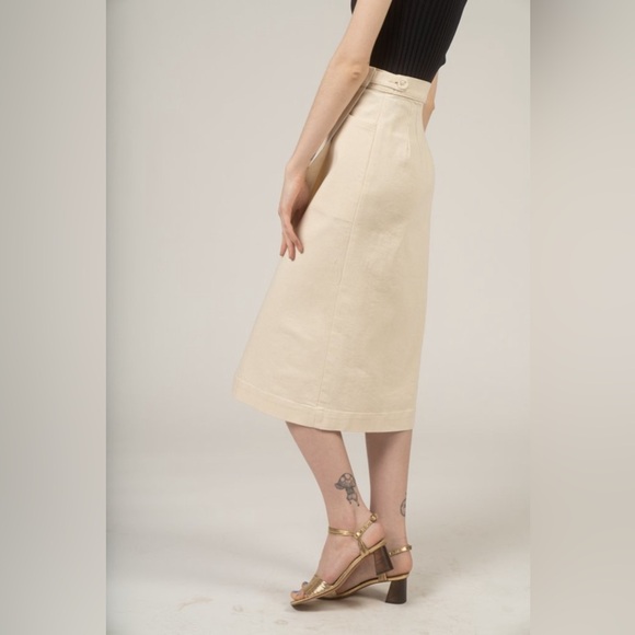 NWT Micaela Greg Natural Denim Wrap Skirt - Picture 8 of 16